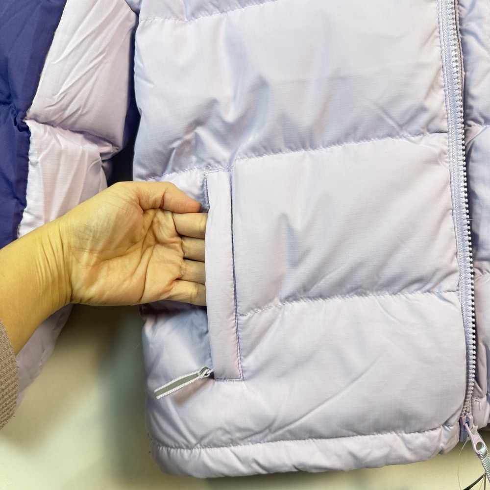 Eddie Bauer Kids Classic Down Puffer Jacket Pastel Lilac Medium Outerwear NEW - Picture 11 of 16